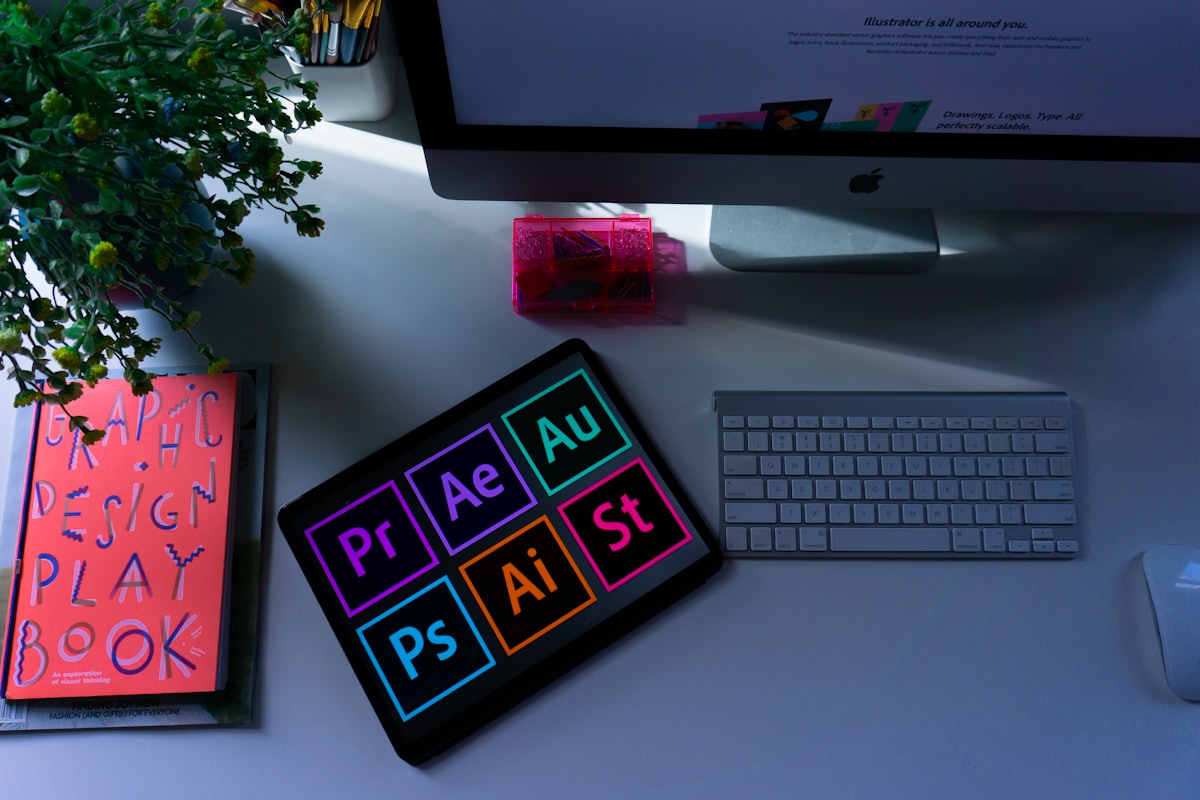 Designer animating with motion graphics software
